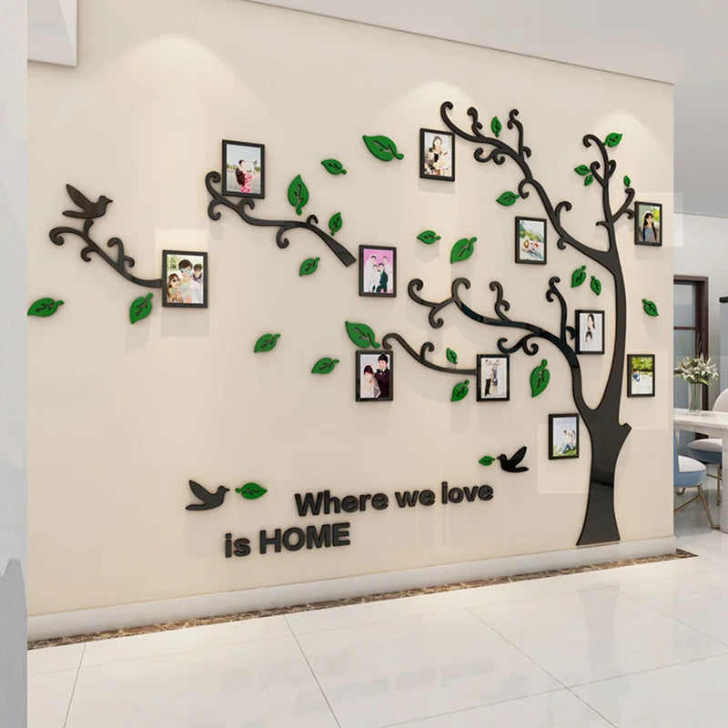 DIY Photo Frame Family Photo Tree Branch PVC Wall Stickers
