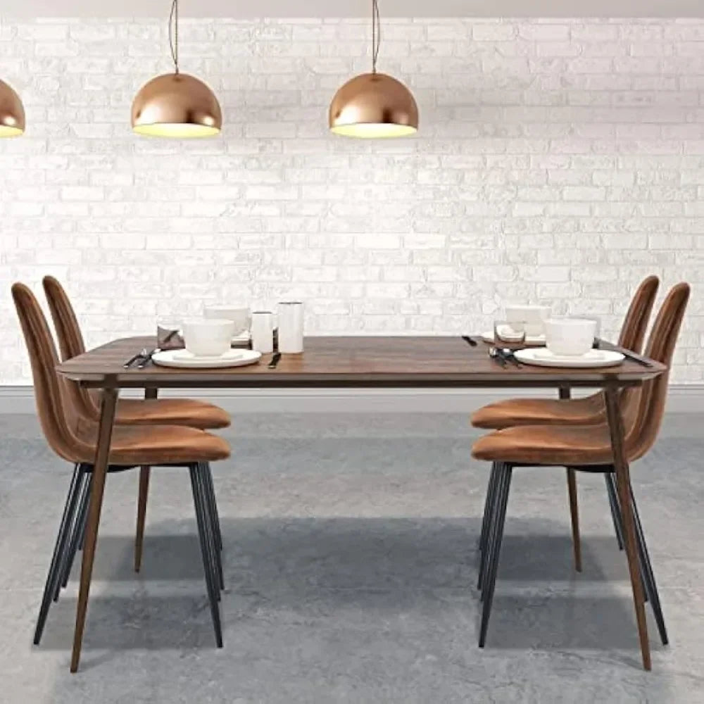 Furniture Set for Living Room Furniture Dining Chairs Set of 4 Modern Suede Fabric Comfortable Side Seating Freight free