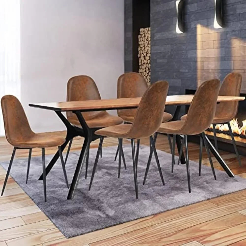 Furniture Set for Living Room Furniture Dining Chairs Set of 4 Modern Suede Fabric Comfortable Side Seating Freight free