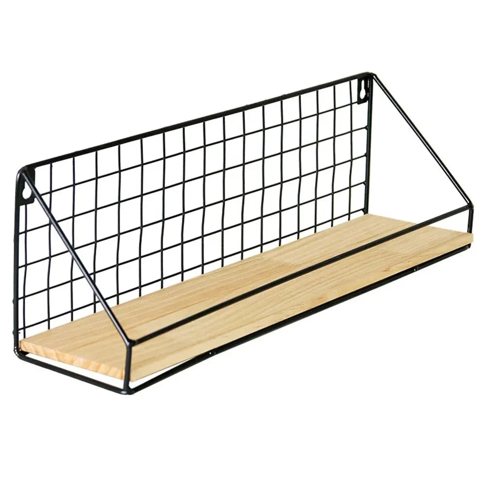 Creative Wall Mounted Shelves, Bedroom Iron Wall Hanging Storage Racks, Storage Baskets, Hanging Shelf, Home Organization