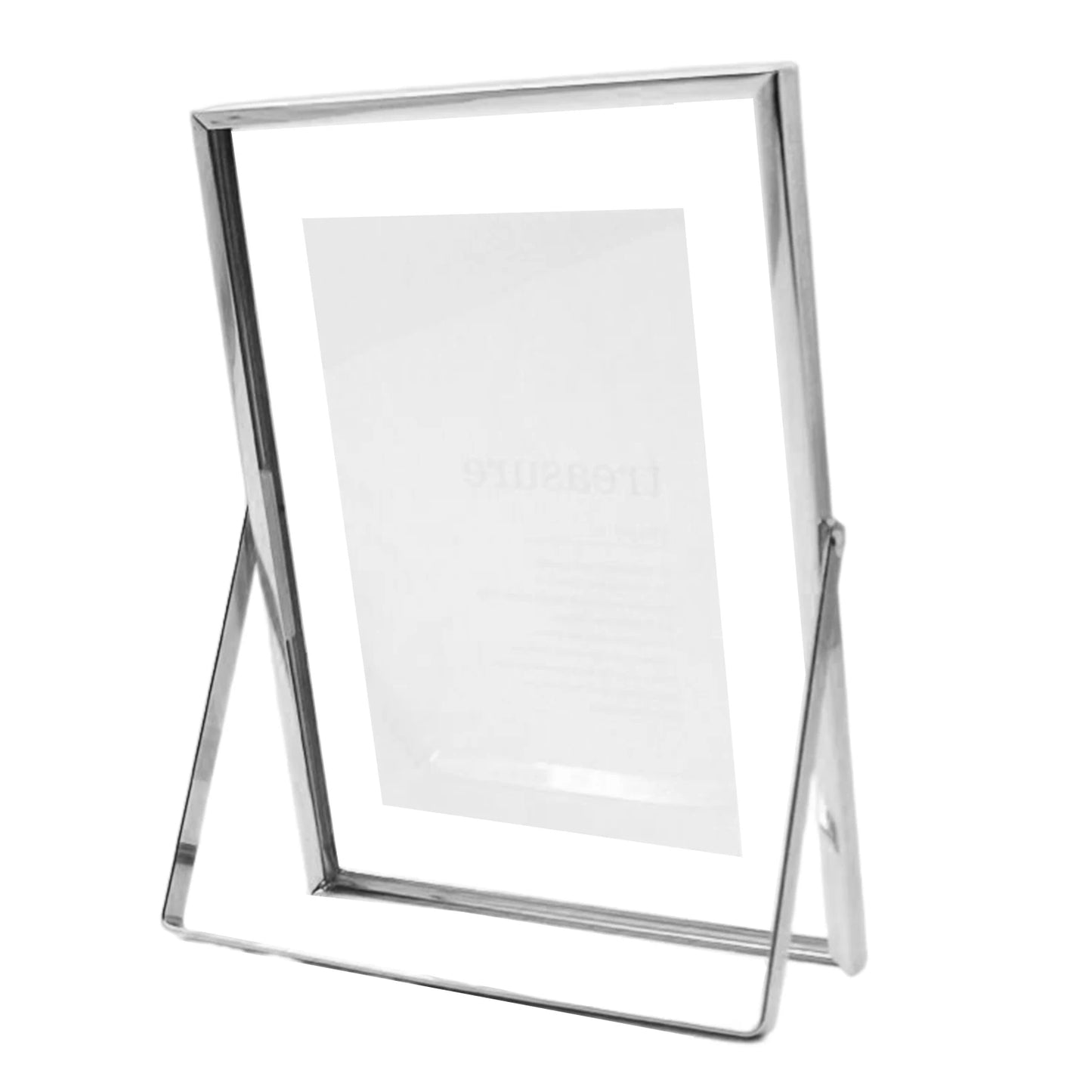 Gold Silver Floating Picture Frame Geometric Picture Frame Desk Vertical Frame Home or Wedding Decoration