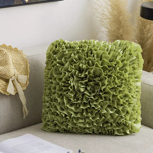 Modern Green Cushion Backrest, Living Room Sofa Pillow, Soft Wais