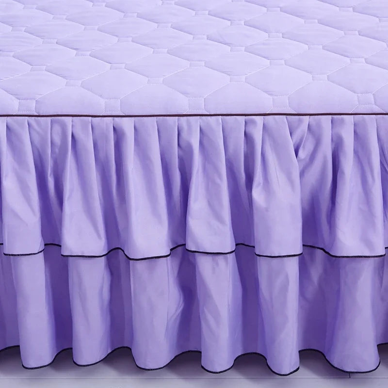 Peter Khanun Ruffle Skirt Bedspread Bed Cover Microfiber Filler Coverlet Lightweight and Breathable for All Season NO Pillowcase