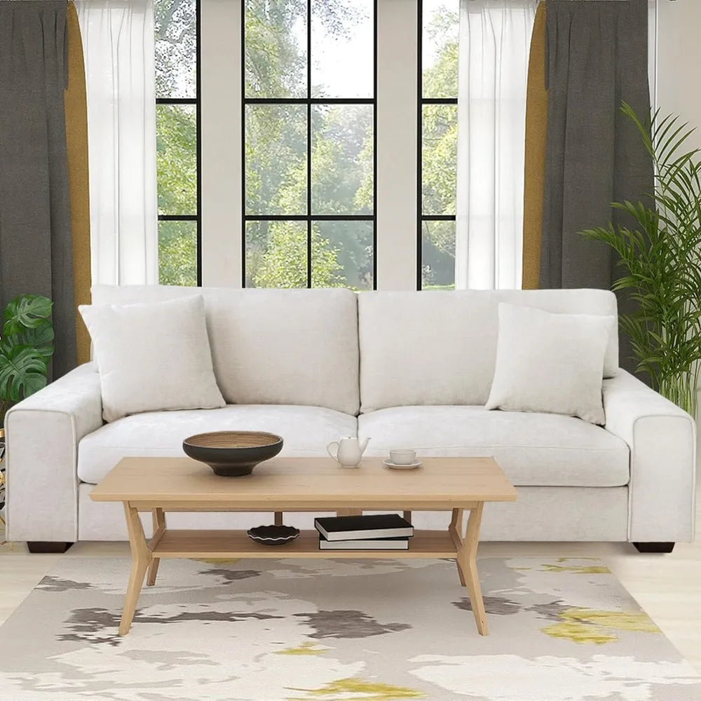 Modern Living Room 3 Seater Recliner Sofa, Comes with 2 Decorative Pillows