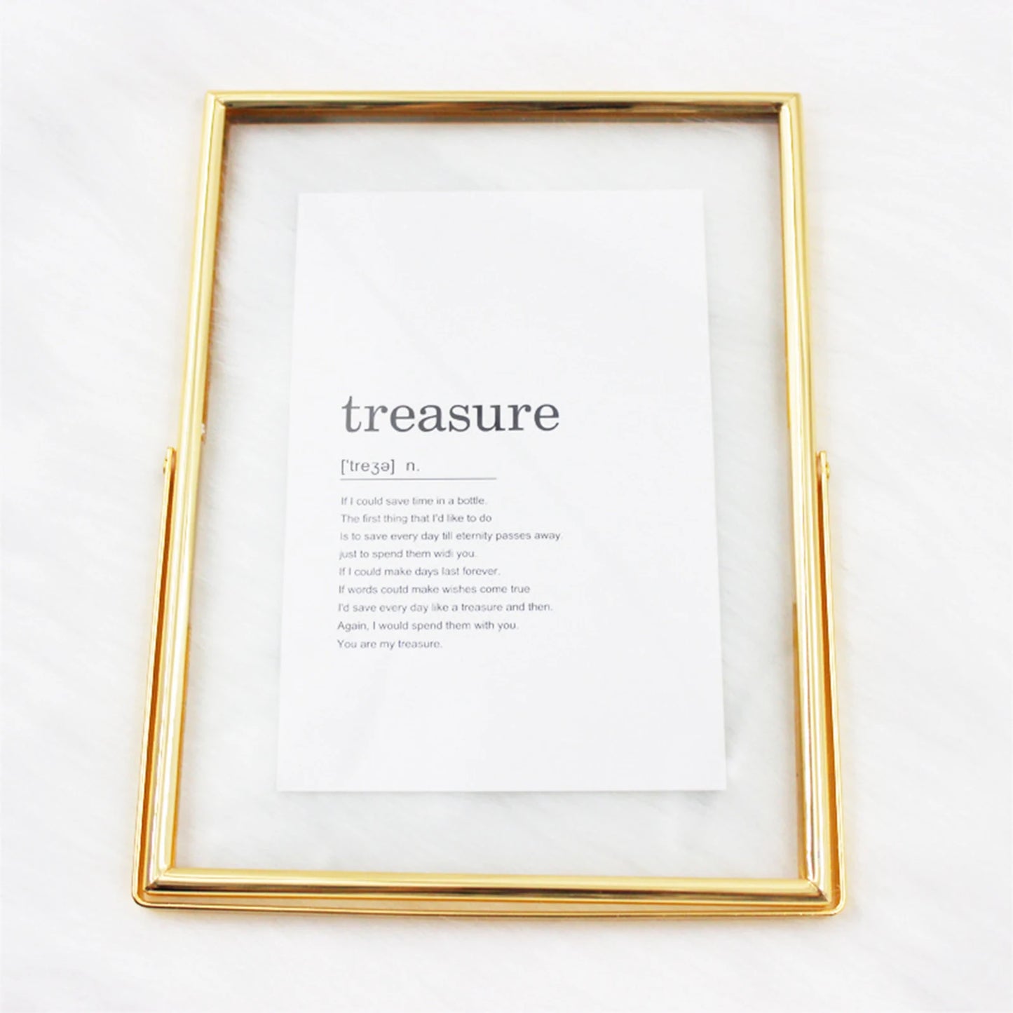 Gold Silver Floating Picture Frame Geometric Picture Frame Desk Vertical Frame Home or Wedding Decoration