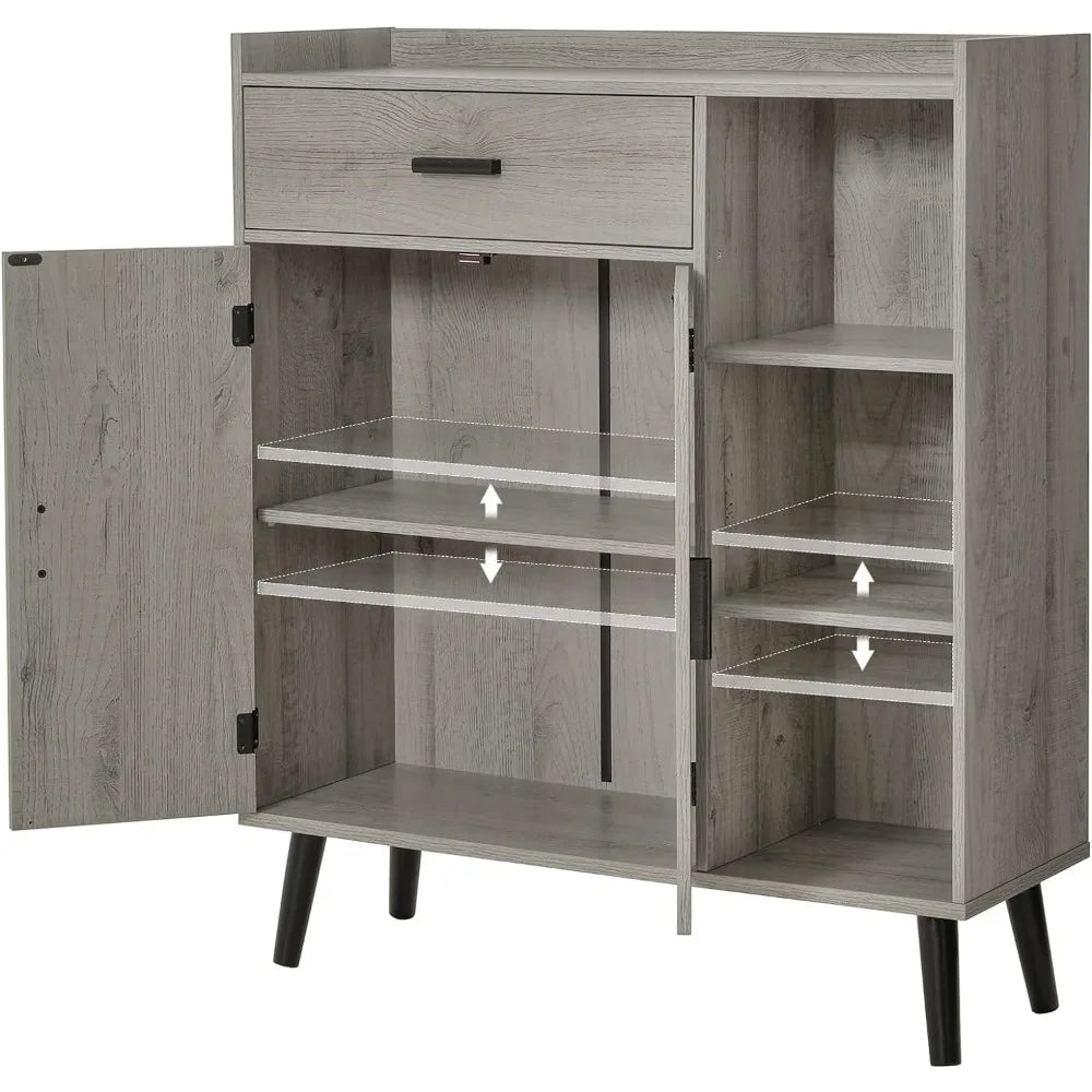 Cabinet Kitchen Cabinets 2 Doors & 3 Shelves Furniture Kitchen Cupboard for Living Room Hallyway Freestanding Storage Cabinet