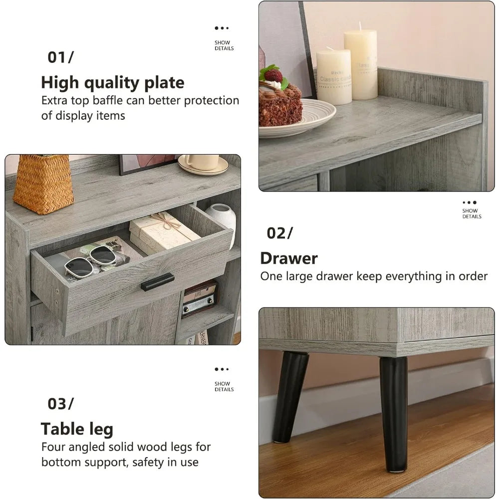 Cabinet Kitchen Cabinets 2 Doors & 3 Shelves Furniture Kitchen Cupboard for Living Room Hallyway Freestanding Storage Cabinet