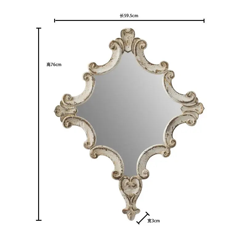 Modern Design Wall Mirror Hanging Living Room Square Macrame Nordic Mirror Retro Decorative Nordic Spiegel House Decoration