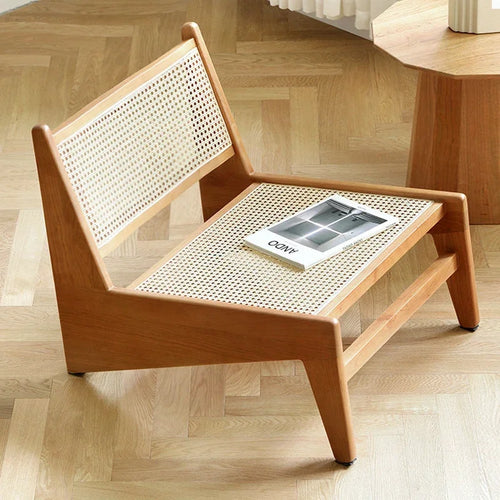 Nordic Solid Wood Lounge Seat Designer Kangaroo Chairs Rattan Woven