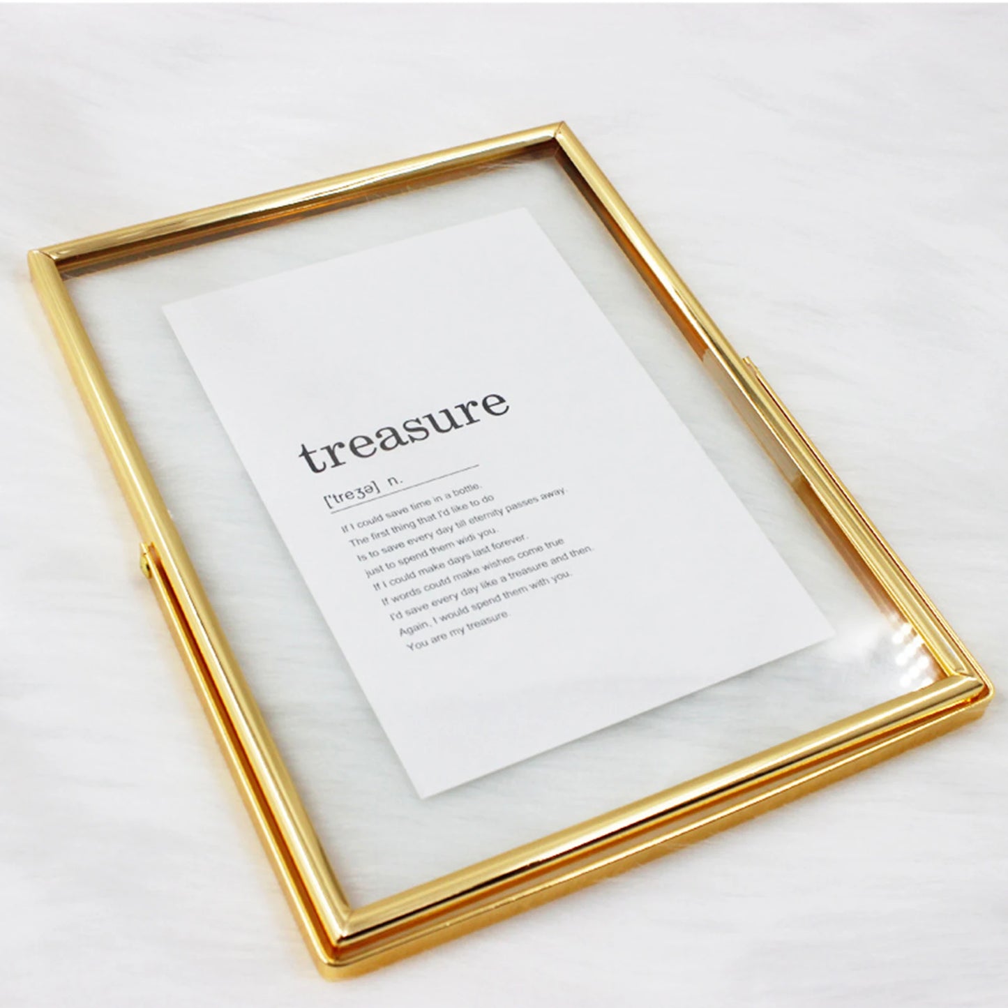 Gold Silver Floating Picture Frame Geometric Picture Frame Desk Vertical Frame Home or Wedding Decoration
