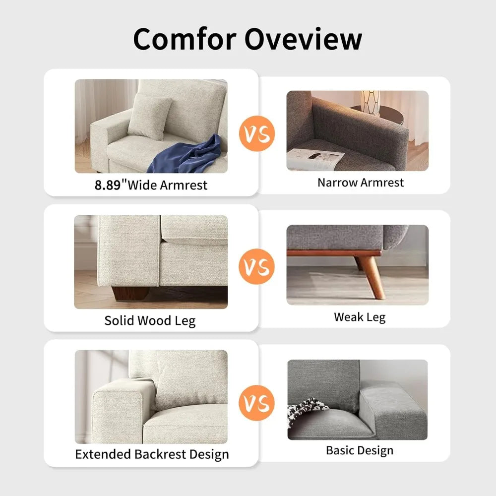 Modern Living Room 3 Seater Recliner Sofa, Comes with 2 Decorative Pillows