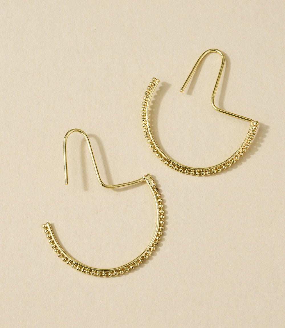 Bhavani Dot Threader Earrings - Bluepandahomedecor