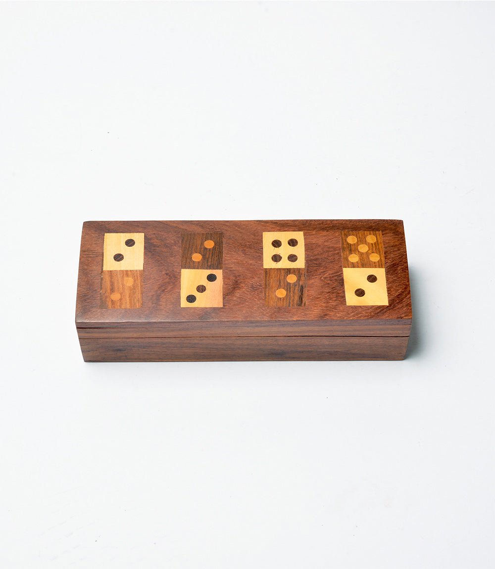 Domino Family Fun Wooden Game Set - Handmade - Bluepandahomedecor