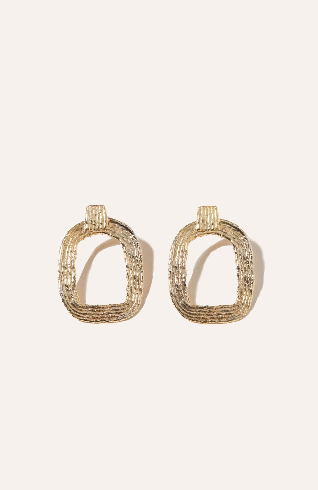 Eva Hoop Earrings - 14K Gold Plate - Bluepandahomedecor