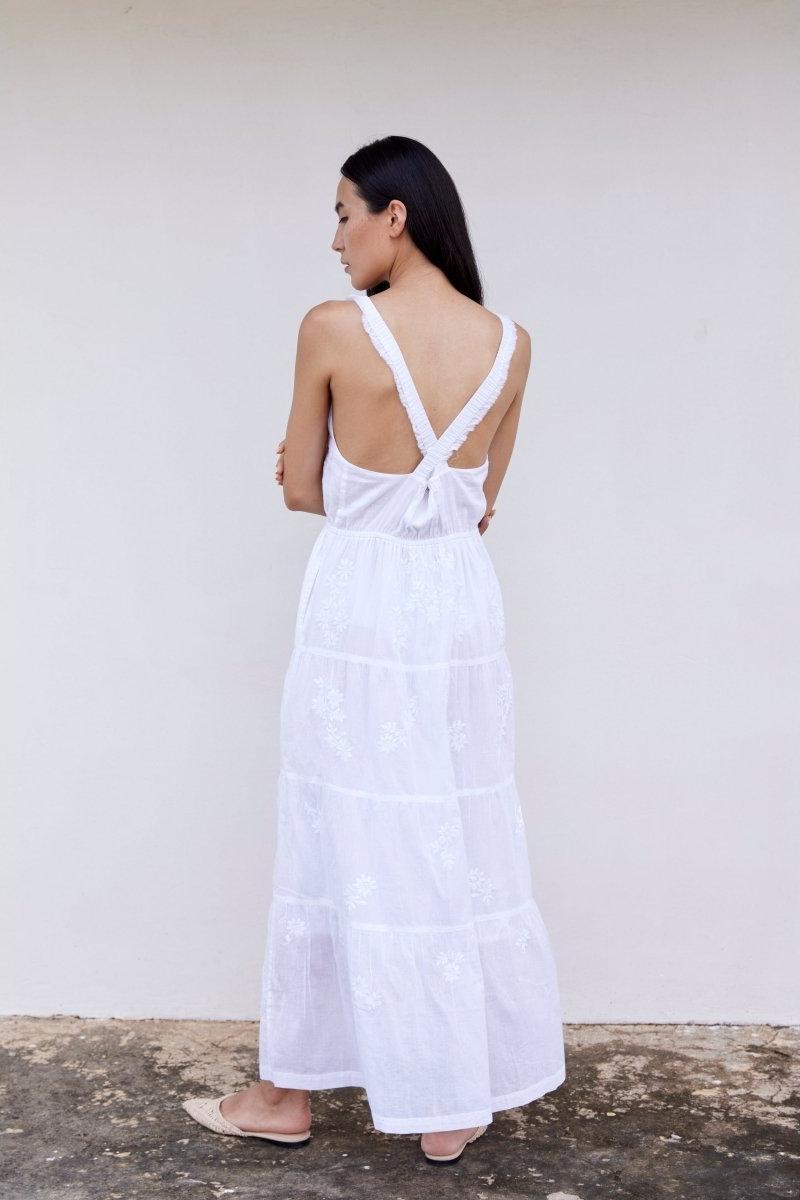 Hand - Embroidered Kos Dress - Bluepandahomedecor
