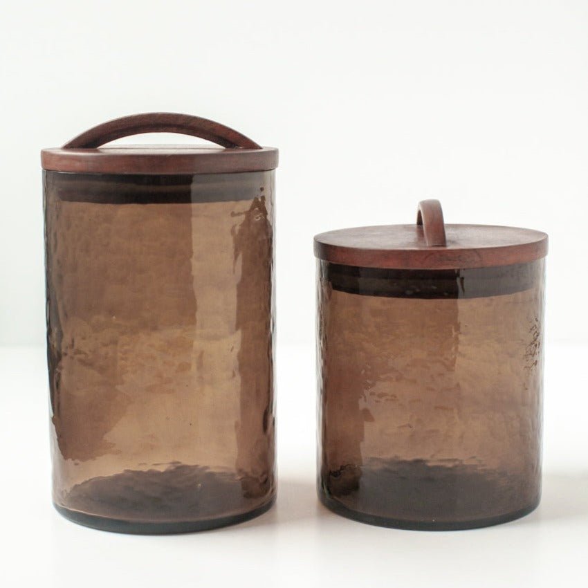 Large Canister - Smoke - Bluepandahomedecor