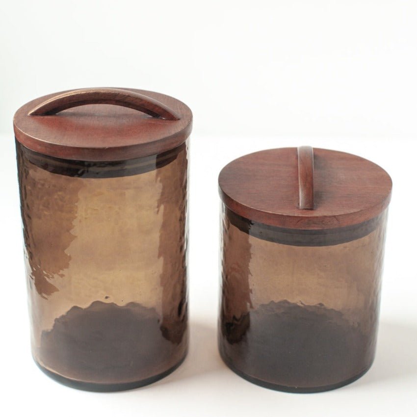 Large Canister - Smoke - Bluepandahomedecor