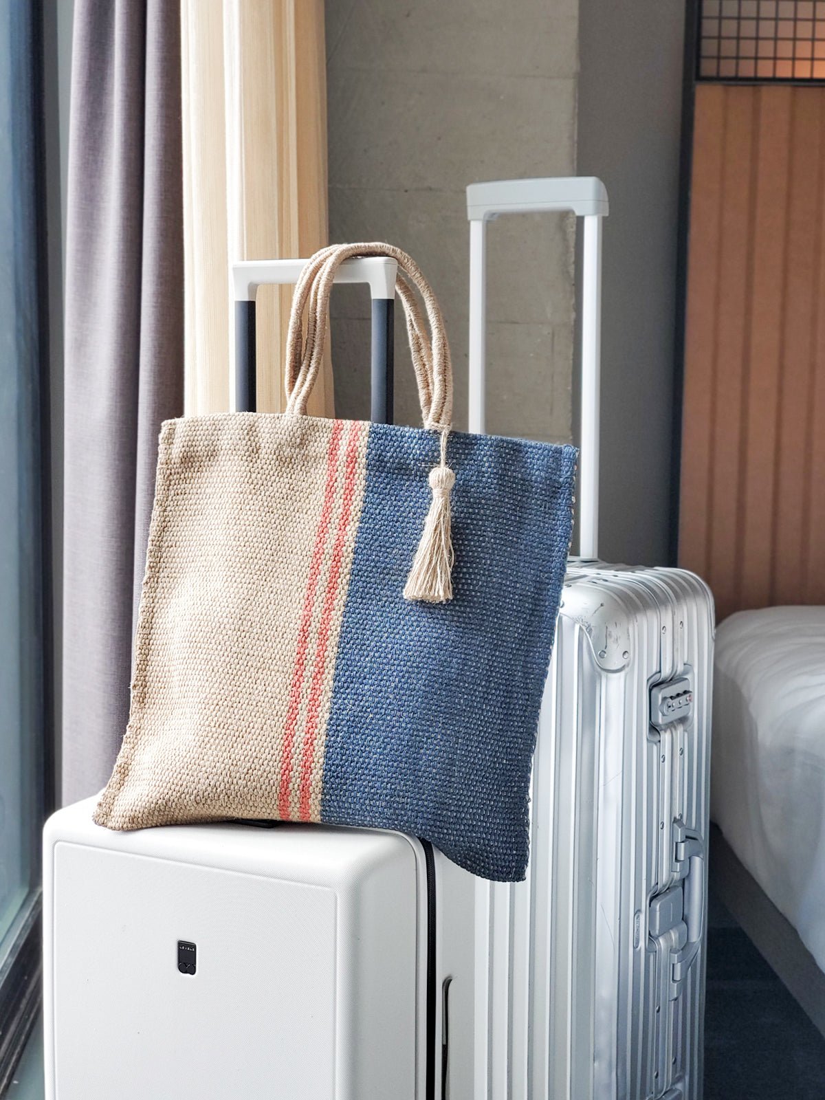 Maya Jute Tote Bag - Bluepandahomedecor