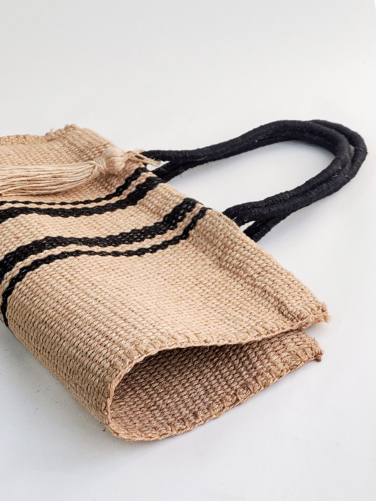 Naya Jute Tote Bag - Natural - Bluepandahomedecor
