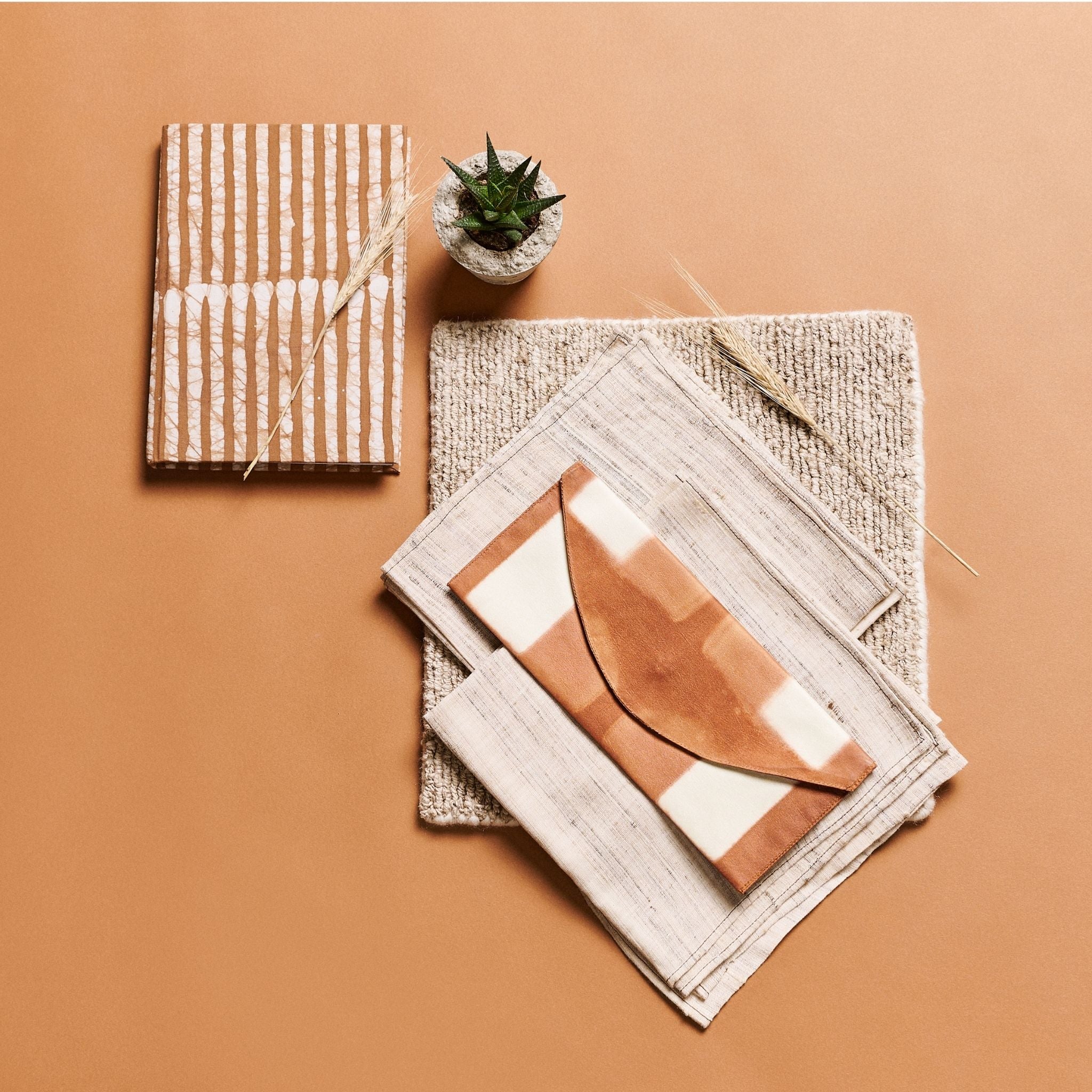 Oak Brown Zero Waste Handmade Artisanal Journal - Bluepandahomedecor