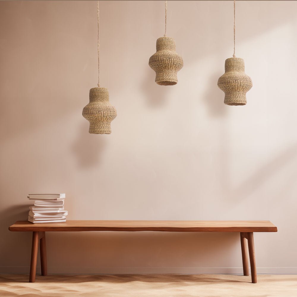 Oka Curvy Pendant Lamp Shade - Bluepandahomedecor