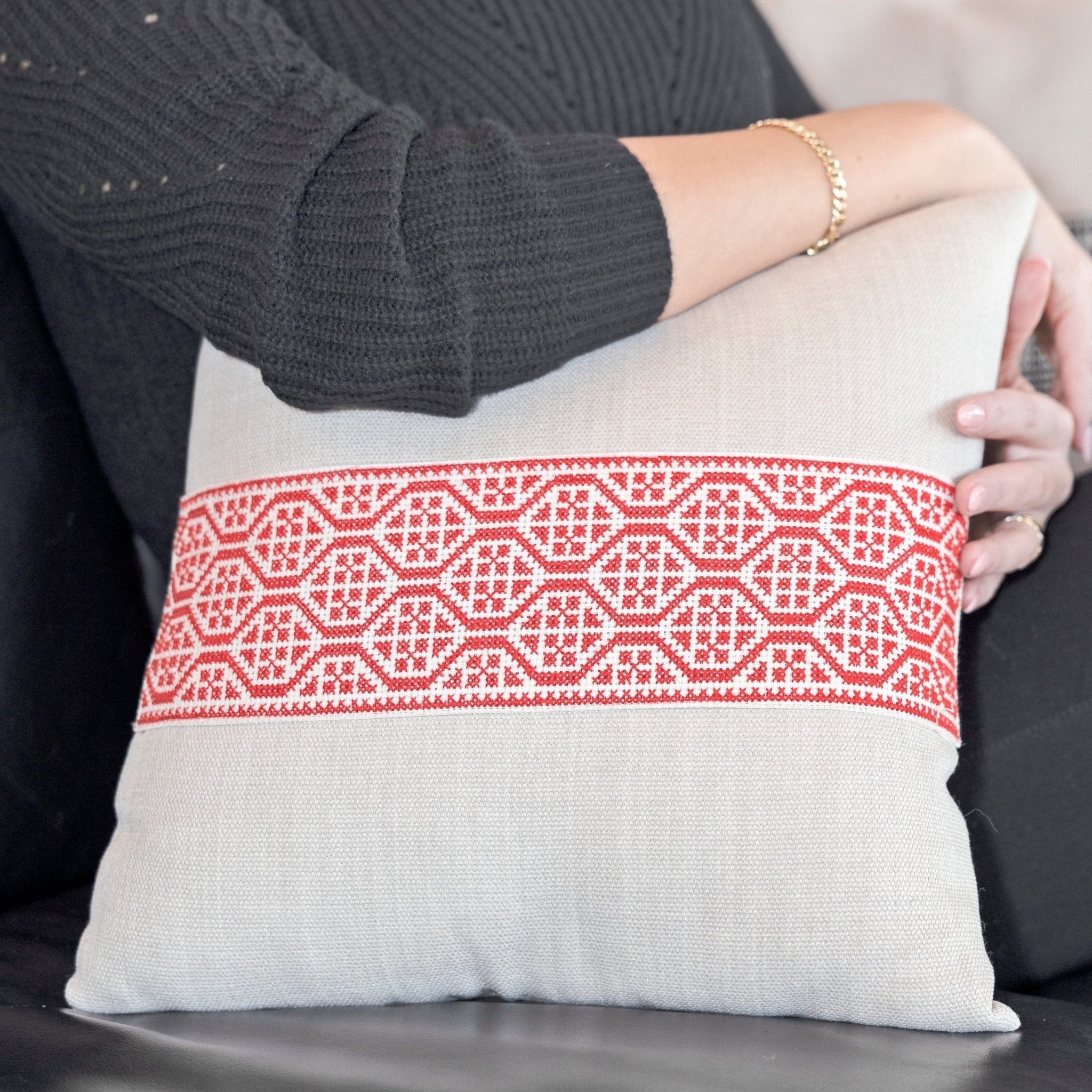 Palestinian Red Pillow Cover - Bluepandahomedecor