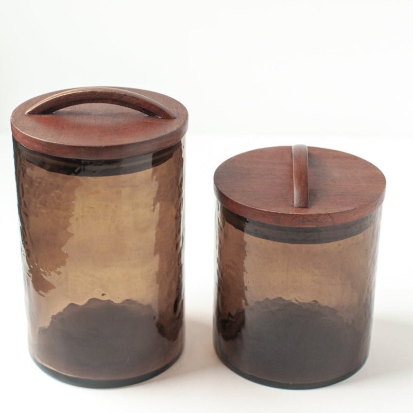 Small Canister - Smoke - Bluepandahomedecor