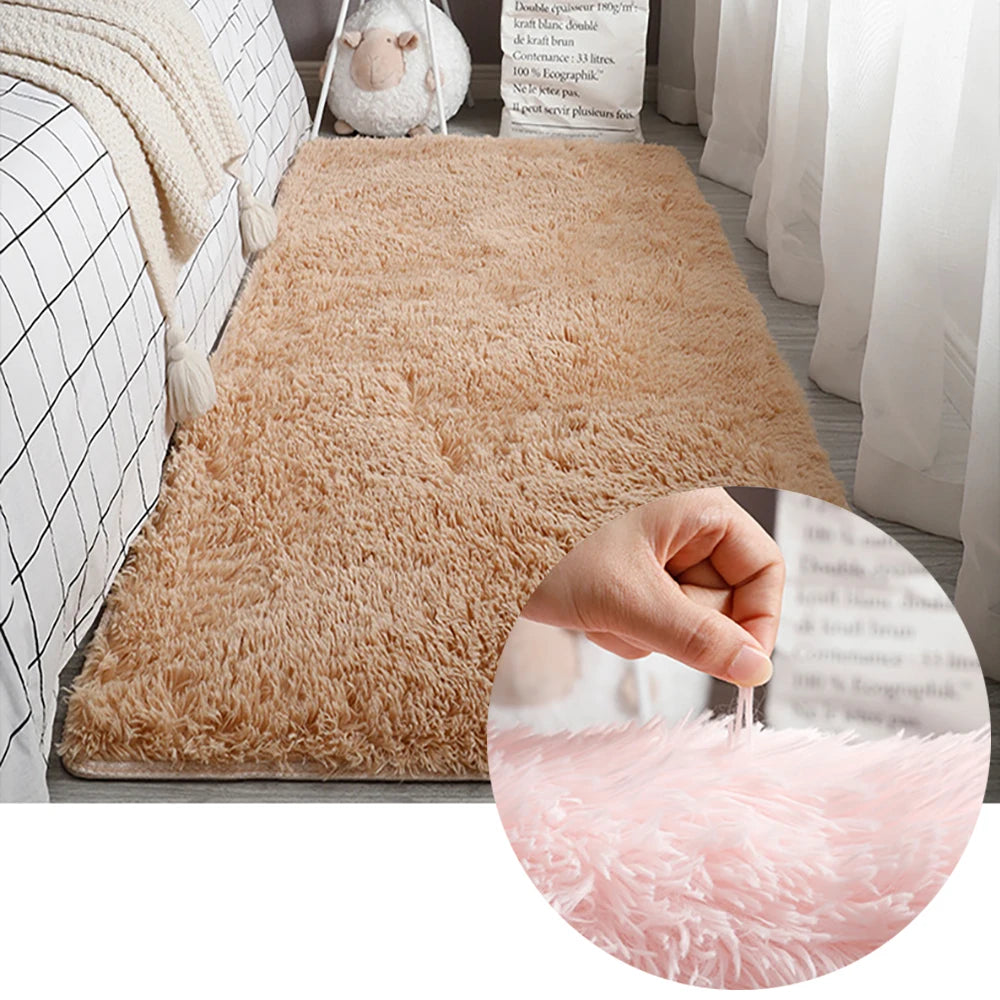 Bedroom Bedside Floor Mat Sofa Cushion Living Room White Rugs