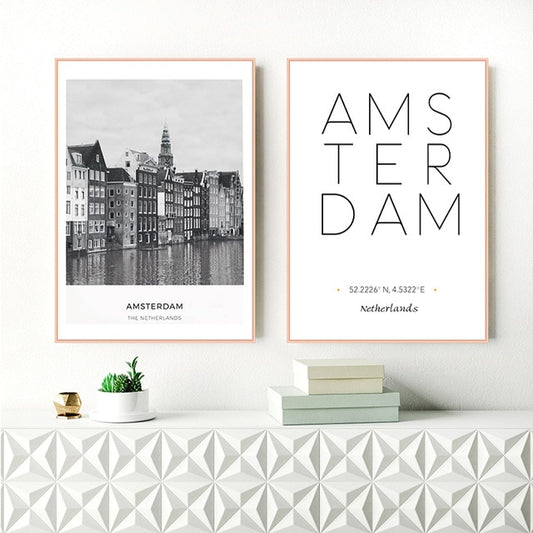 Netherlands Amsterdam Landscape Photo Canvas