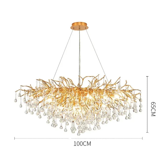 Modern Luxury Chandeliers Lighting Gold Hanging Lamp Glass Idoor Home Decor Pendant Lamp for Living Room Dining Table Bedroom G9