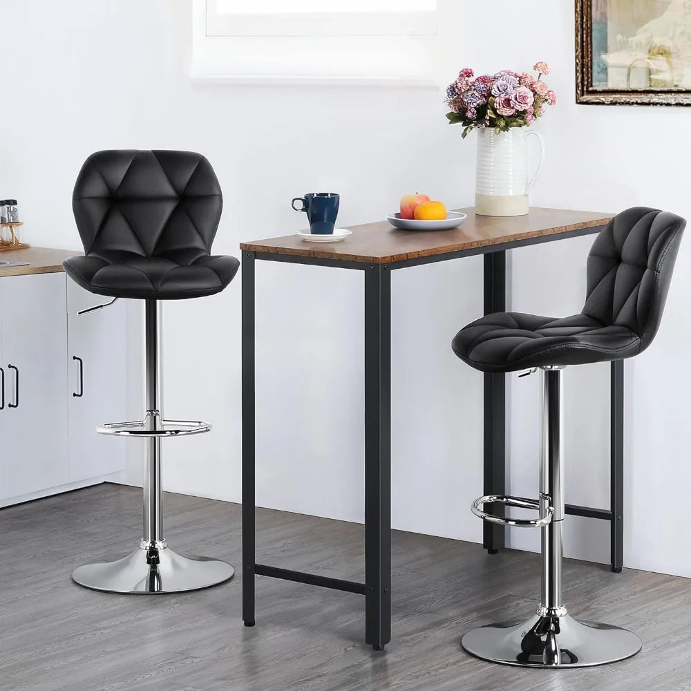 Bar Stools Set of 2 Counter Stool Bar Chairs with Backrest