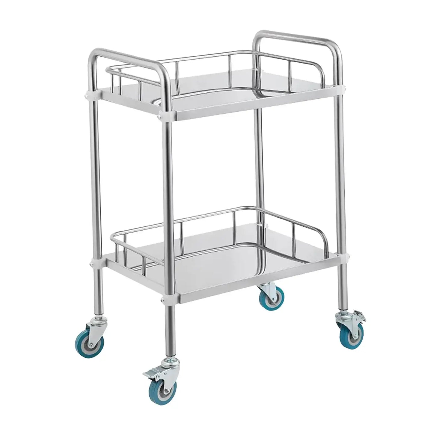 Utility Cart with Lockable Wheels Lab Serving Cart for Kitchen Fixing Clinic