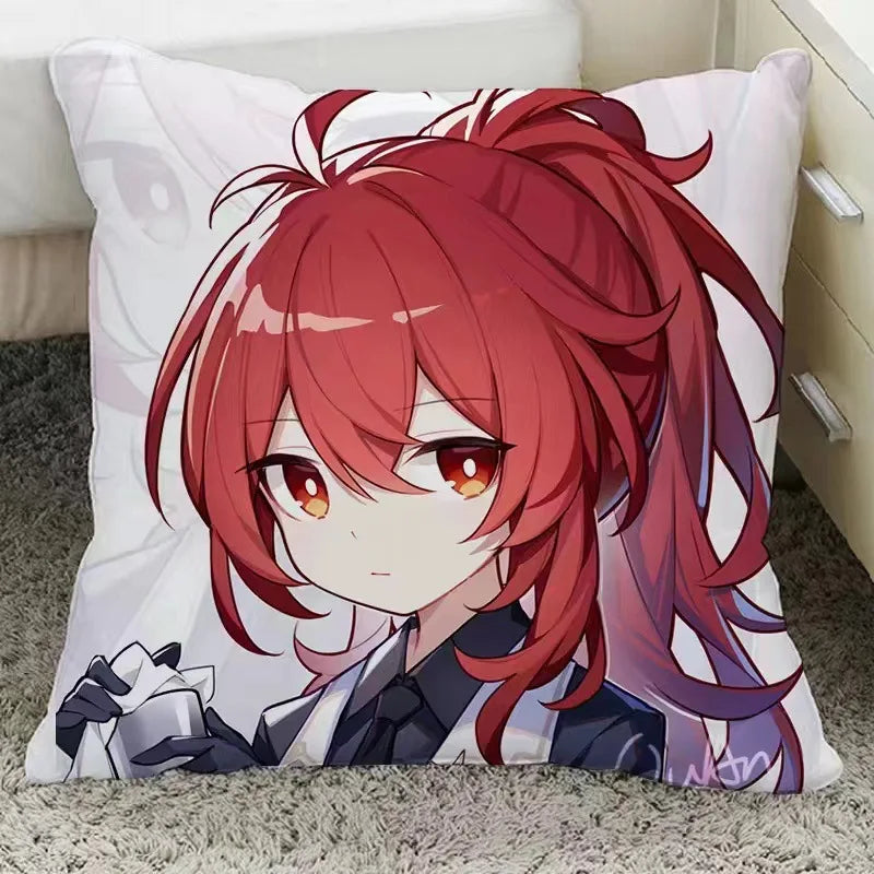 40/45/50/60cm Polyester Cushion Cover Japan Anime Cartoon Print Pillowcase For Home Decor