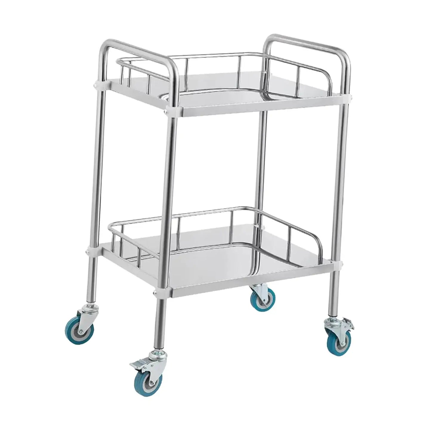 Utility Cart with Lockable Wheels Lab Serving Cart for Kitchen Fixing Clinic