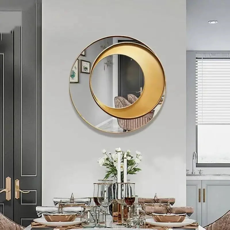 Modern Nordic Mirror Big Luxury Industrial Round Bedroom Restaurant Aesthetic Mirror Unique Wohnzimmer Deko House Decoration