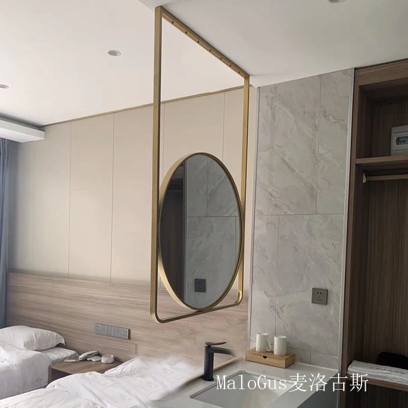 Round Decorative Wall Mirror Modern Style Glass Makeup Mirror Vanity Dressing Room Espelhos Decorativos House Accessories