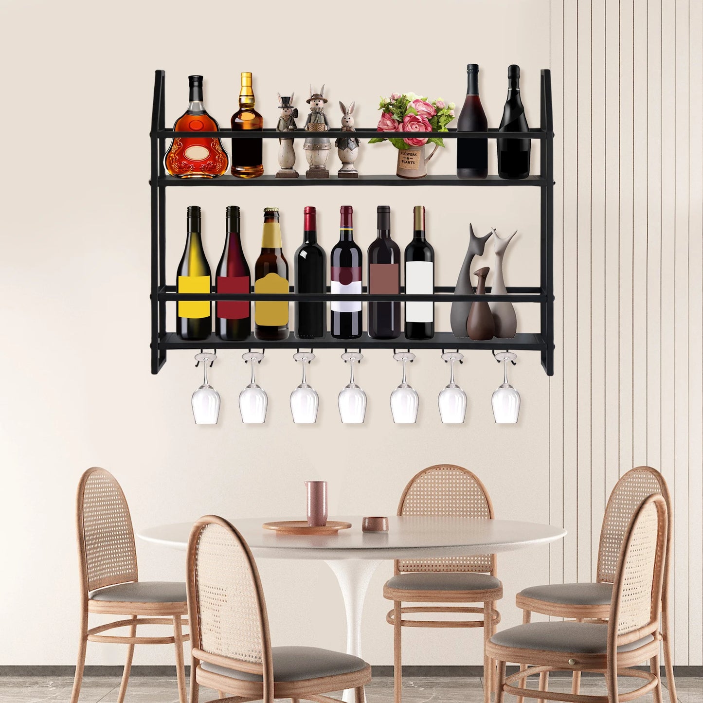 Bar Wine Shelf Wall-Mounted Bottle Holder