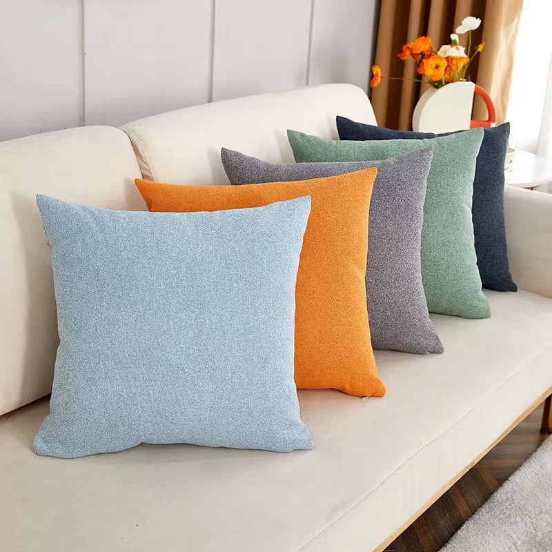 Solid Nordic Style Home Decoration Fluffy Soft Living Room Sofa Pillow Cover Cushion Cover Suitable For Office Bedroom Car