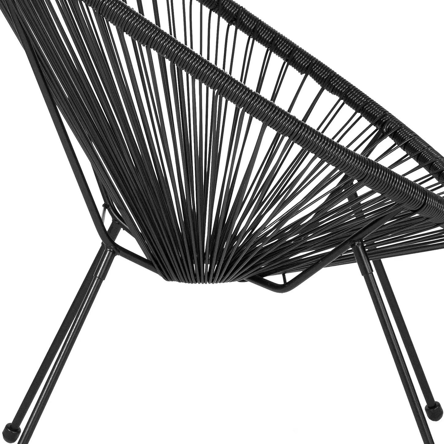 Papasan Bungee Lounge Chair for garden poolside,Black,Grey,Red,White