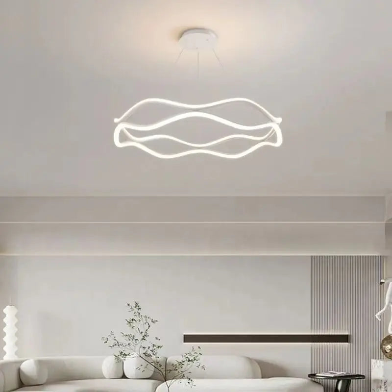 Modern LED Pendant Light For Bedroom Living Dining Room Chandelier Luxury Ring Hanging Lamp Home Decor Indoor Lighting Fixture