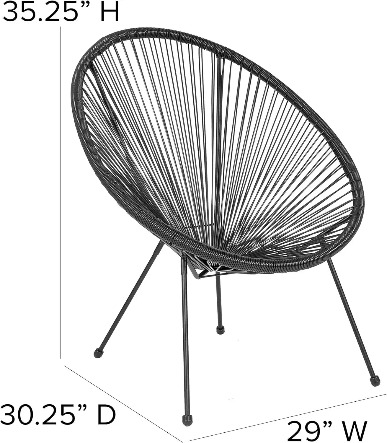 Papasan Bungee Lounge Chair for garden poolside,Black,Grey,Red,White