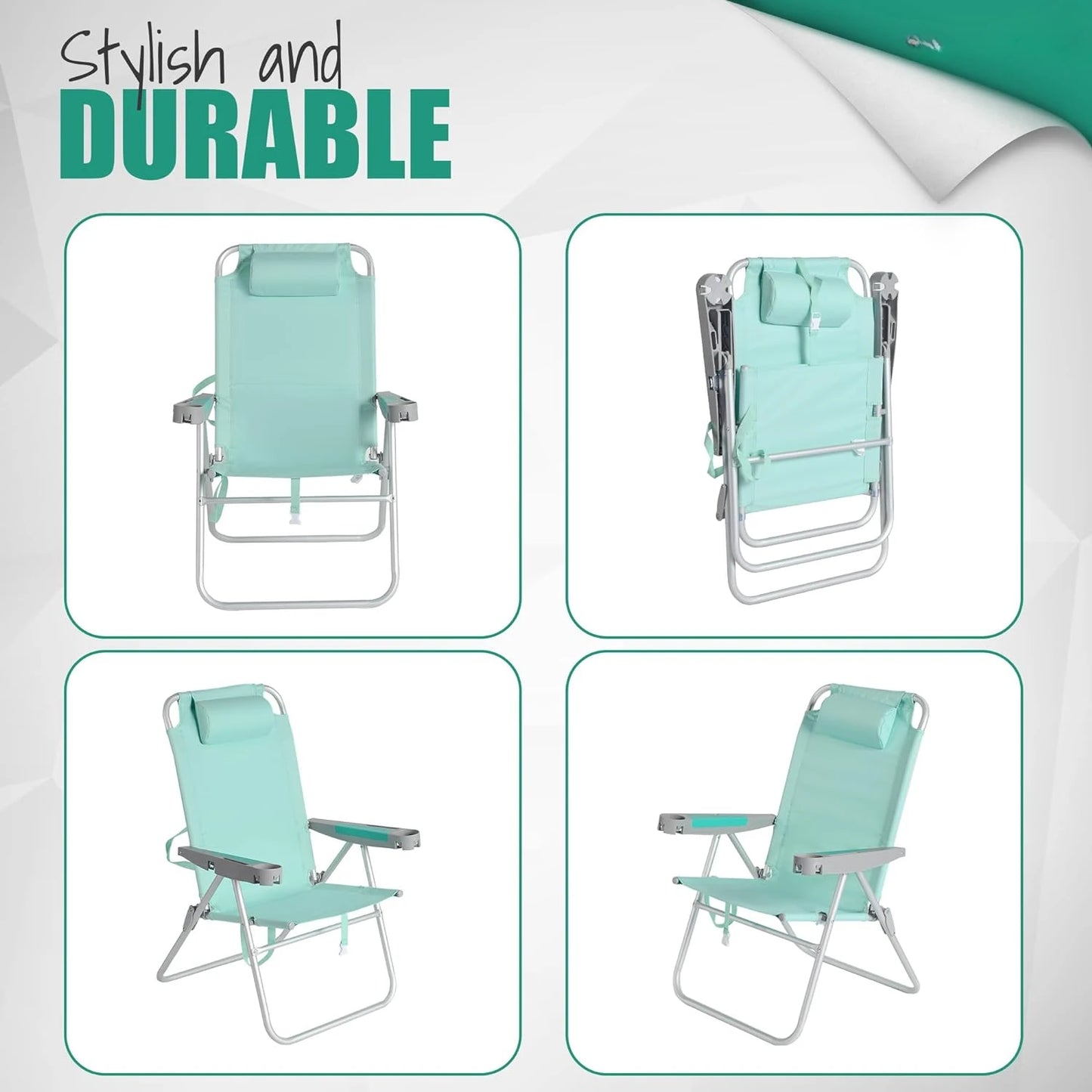 Portable High Folding Camping Chair with Cup Holder