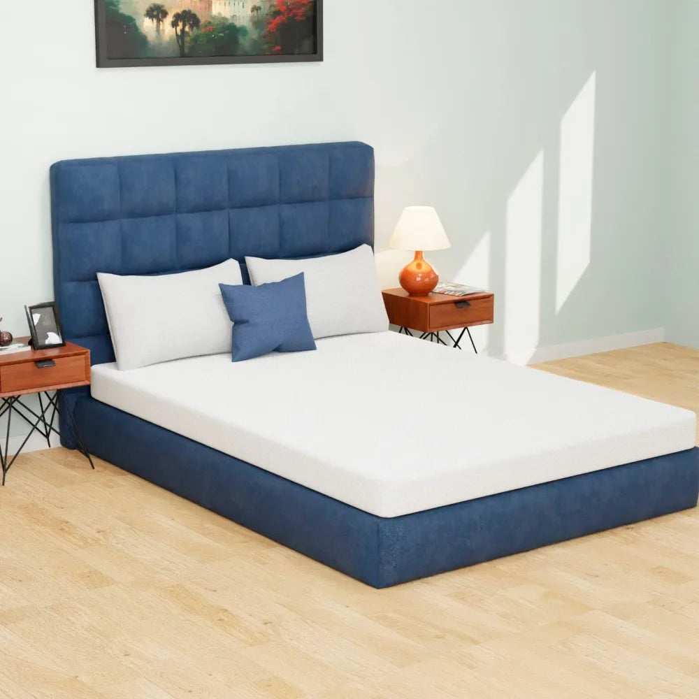 Full Size Bed Mattress, Medium Firm Mattresses Fiberglass Free, Bed-in-a-Box, 5 Inch Green Tea Memory Foam Mattress