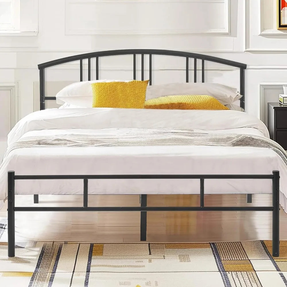 Queen Bed Frame with Headboard and Footboard,14 Inch Metal Platform Mattress Foundation,Sturdy Premium Steel Slat Support