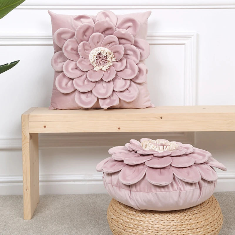 45x45cm Flower Handmade Throw Pillow Cover