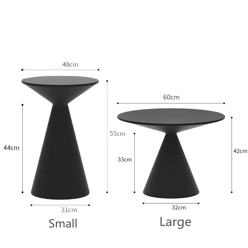 Round Light Luxury Metal Coffee Table Living Room Furniture Sofa Side Table