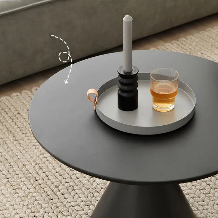 Round Light Luxury Metal Coffee Table Living Room Furniture Sofa Side Table