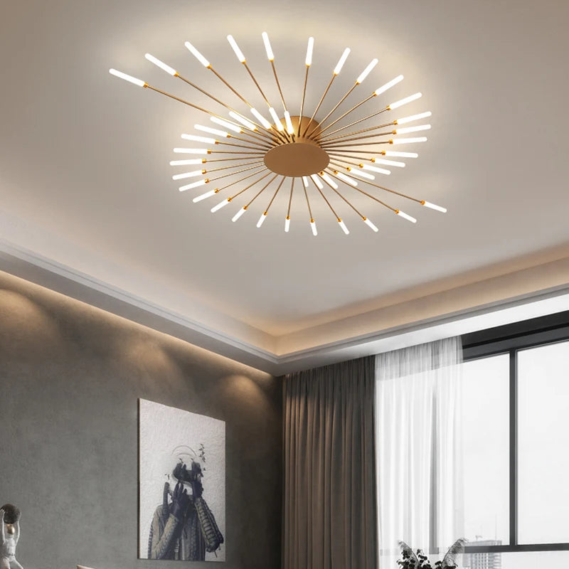 Modern Designer Fireworks Led Chandelier for Living Room Dining Hot Sale Home Decor Lighting Fixtures Ceiling Lamp Free Shipping