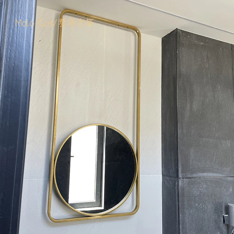 Round Decorative Wall Mirror Modern Style Glass Makeup Mirror Vanity Dressing Room Espelhos Decorativos House Accessories