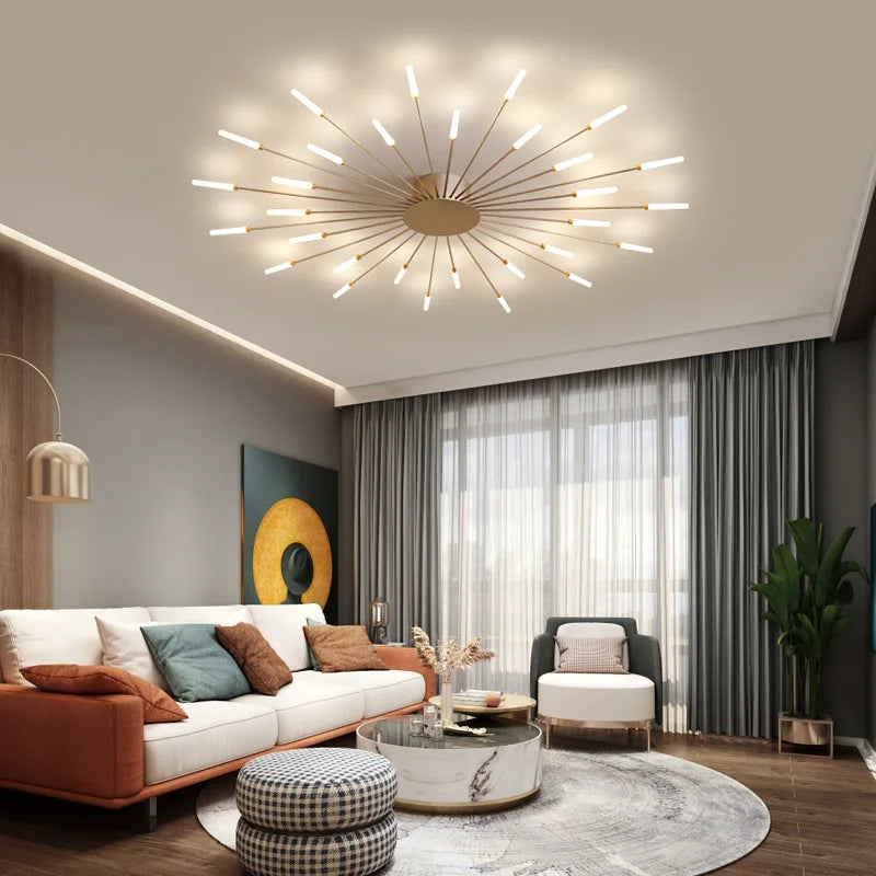 Modern Designer Fireworks Led Chandelier for Living Room Dining Hot Sale Home Decor Lighting Fixtures Ceiling Lamp Free Shipping